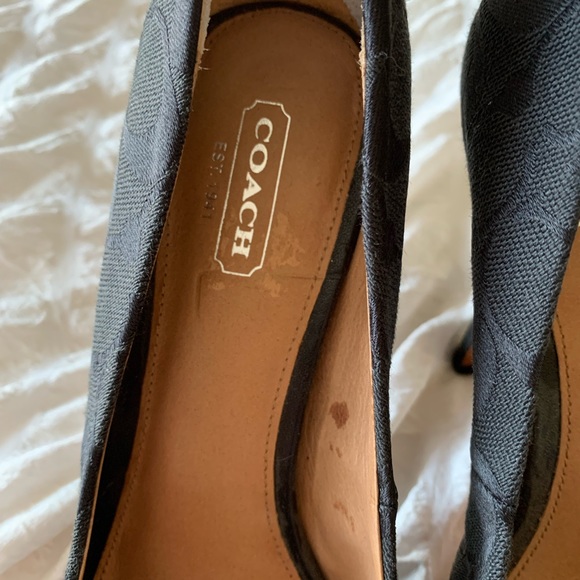 Coach black monogram high heels size 8 - Picture 4 of 16